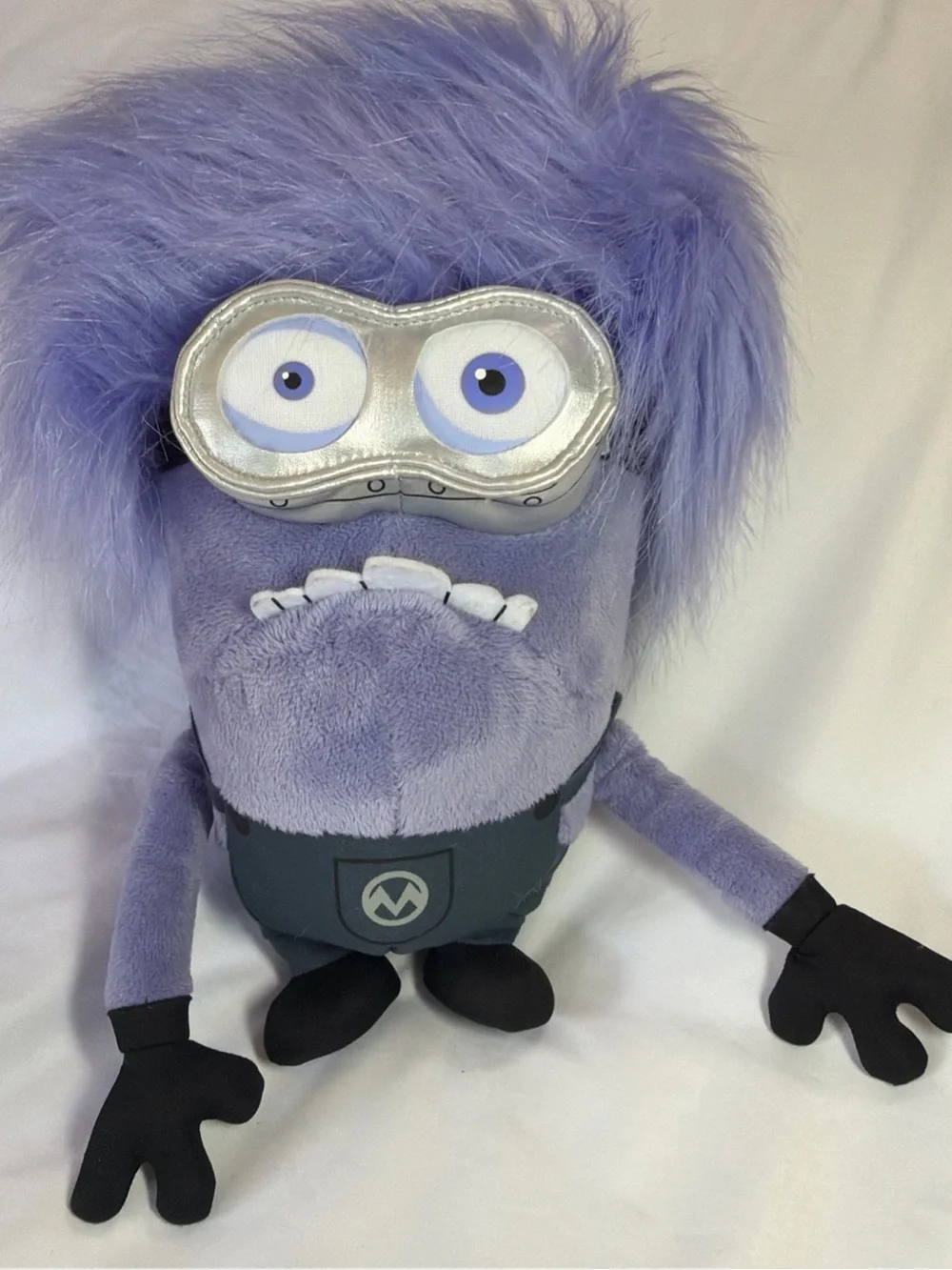 Evil Purple Minion Plush With Goggles 12” Tall Despicable Me Universal Studios